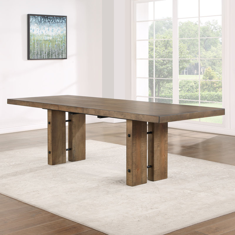 The Twillery Co.® Kali Extendable Double Pedestal Dining Table ...